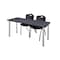 Kee Rectangle Tables > Training Tables > Kee Table & Chair Sets, 66 W, 24 L, 29 H, Grey MT6624GYBPCM47BK - alternate 1